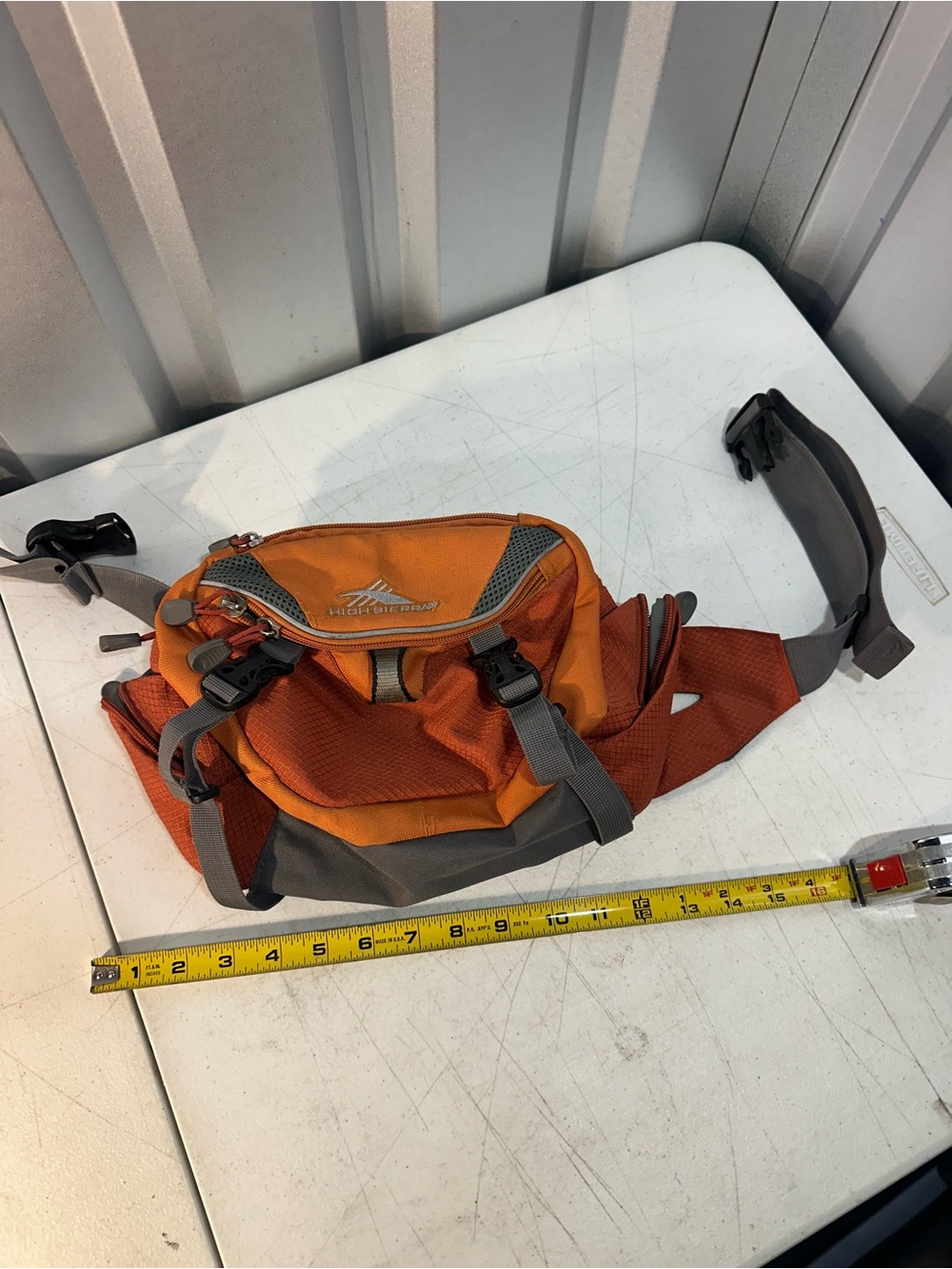 High Sierra Orange and Gray Waist Pack - Outdoor Belt Bag